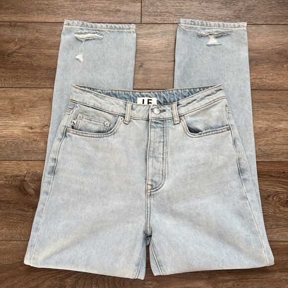 Lovers & Friends Jeans Womens 27 Reece High Rise Rigid Slim Straight Button Fly - Picture 14 of 14